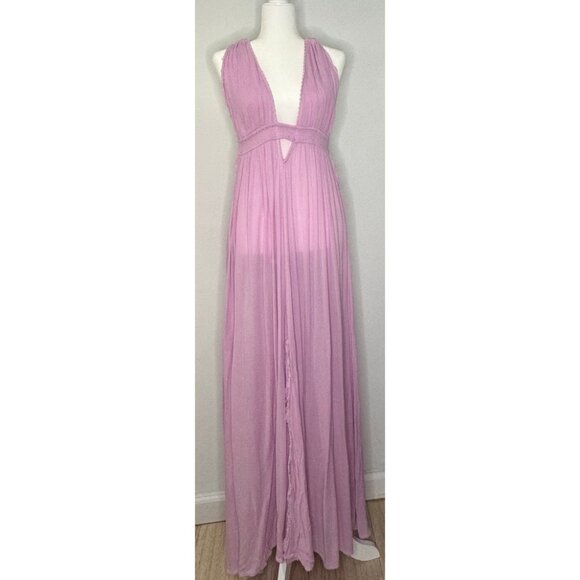 Free People Women L Look Into the Sun Festival Bohemian Flowy Summer Maxi Dress - Picture 1 of 13